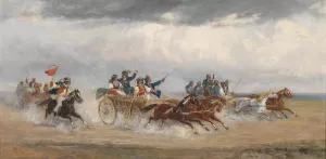 Ungarischer Hochzeitswagen Oil painting by Alfred Steinacker