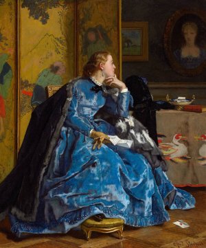 A Duchess by Alfred Stevens Oil Painting