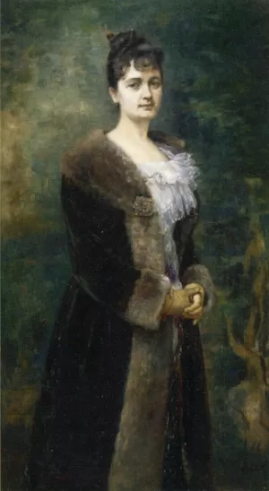 A Portrait of M. L. Bion painting by Alfred Stevens