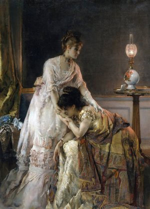 After the Ball by Alfred Stevens Oil Painting