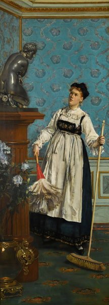 An aspiring connoisseur by Alfred Stevens Oil Painting