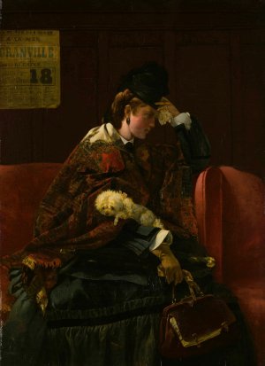 At the Railway Station by Alfred Stevens Oil Painting