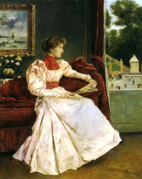 Main Product Photo of Chez Soi Painting by Alfred Stevens