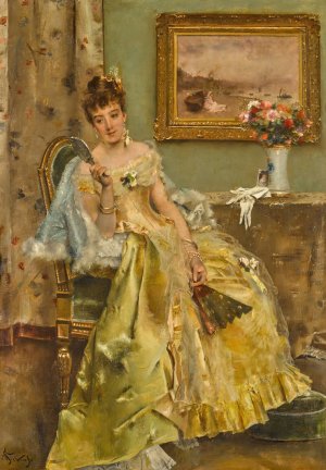 Coquetterie by Alfred Stevens Oil Painting