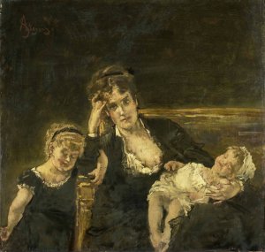 De weduwe by Alfred Stevens Oil Painting