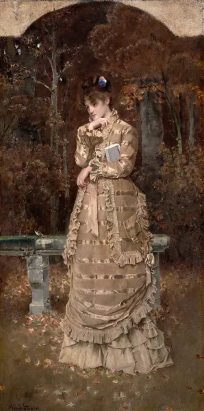 Fall by Alfred Stevens Oil Painting