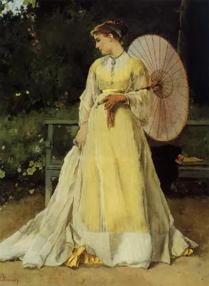 In the Country by Alfred Stevens Oil Painting