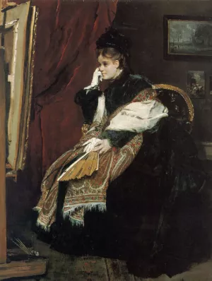 La Doloureuse Certitude by Alfred Stevens - Oil Painting Reproduction