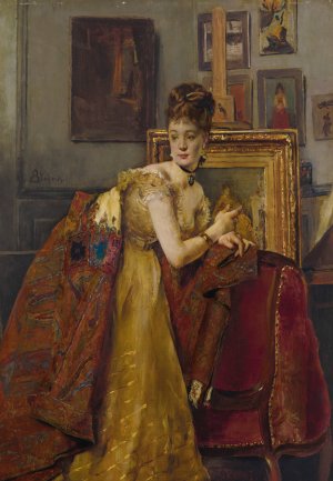 La toilette de bal by Alfred Stevens Oil Painting