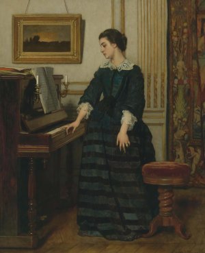 L'absence by Alfred Stevens Oil Painting