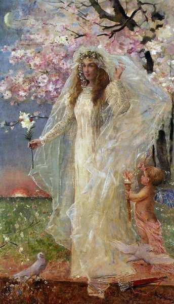 Main Product Photo of L'amour et L'hymenee Painting by Alfred Stevens