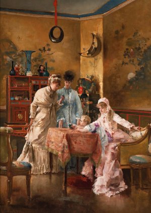 Les Visiteuses by Alfred Stevens Oil Painting