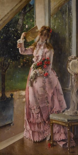 L'ete by Alfred Stevens Oil Painting