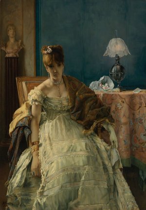 Lovelorn by Alfred Stevens Oil Painting