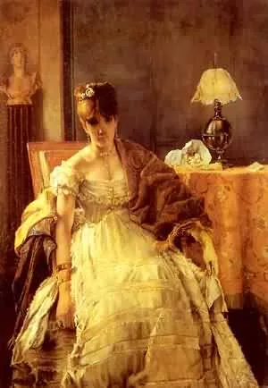 Lovelorn by Alfred Stevens Oil Painting