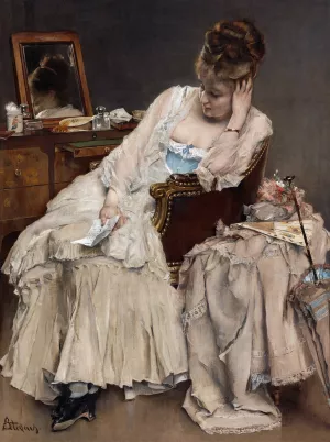 Memories And Regrets by Alfred Stevens Oil Painting