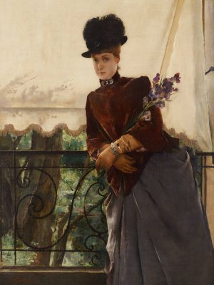 Portrait of Mademoiselle Dubois by Alfred Stevens Oil Painting