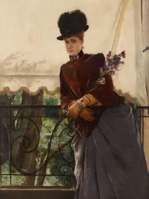 Portrait of Mademoiselle Dubois by Alfred Stevens Oil Painting