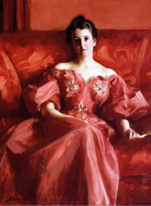 Portrait of Mrs. Howe nee Deering by Alfred Stevens Oil Painting