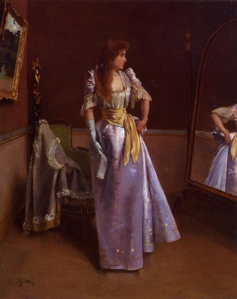 Ready for the Ball by Alfred Stevens - Hand-Painted Oil Painting Reproduction