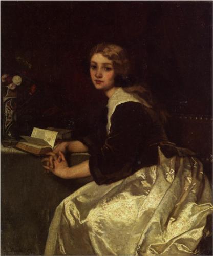 Reverie by Alfred Stevens - Hand-Painted Oil Painting Reproduction