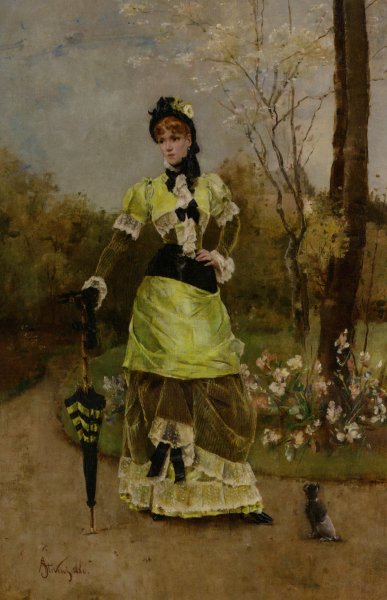 Sa Majeste la Parisienne by Alfred Stevens - Hand-Painted Oil Painting Reproduction