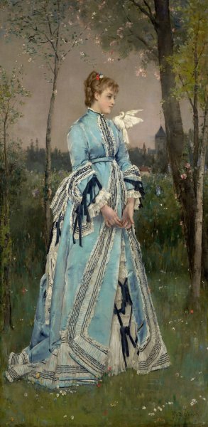 Spring by Alfred Stevens Oil Painting
