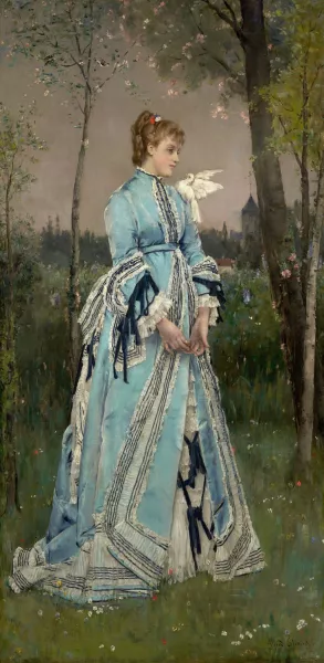 Spring by Alfred Stevens Oil Painting