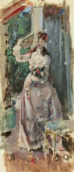 The Corner of the Balcony by Alfred Stevens Oil Painting
