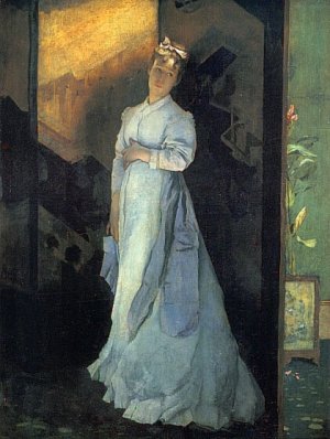 The Farewell Note Oil painting by Alfred Stevens