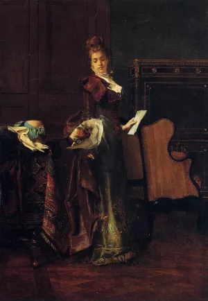 The Love Letter by Alfred Stevens Oil Painting