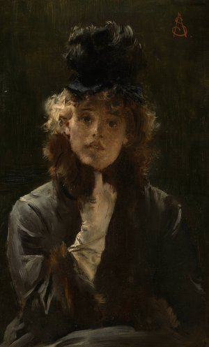 The Parisian Sphinx by Alfred Stevens Oil Painting