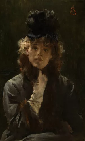 The Parisian Sphinx by Alfred Stevens Oil Painting