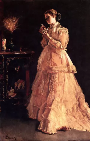 Une Poupee by Alfred Stevens - Oil Painting Reproduction