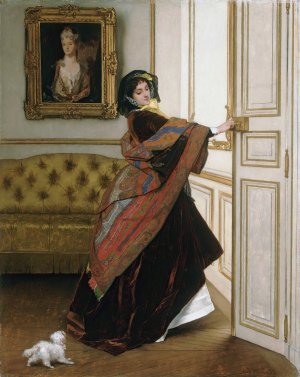 Will you go out with me, Fido by Alfred Stevens Oil Painting