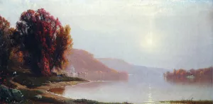A Walk by the Lake Oil painting by Alfred Thompson Bricher