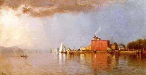Along the Hudson painting by Alfred Thompson Bricher