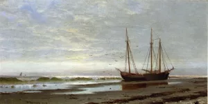 Ashore at Scituate by Alfred Thompson Bricher - Oil Painting Reproduction