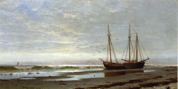 Main Product Photo of Ashore at Scituate Painting by Alfred Thompson Bricher