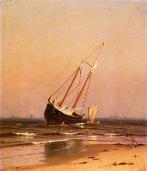 Ashore on Salisbury Beach by Alfred Thompson Bricher Oil Painting