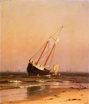 Ashore on Salisbury Beach by Alfred Thompson Bricher Oil Painting
