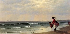 At the Shore by Alfred Thompson Bricher Oil Painting