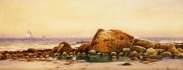 Calm Morning, Mawomet by Alfred Thompson Bricher - Hand-Painted Oil Painting Reproduction