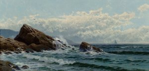 Crashing Waves by Alfred Thompson Bricher Oil Painting