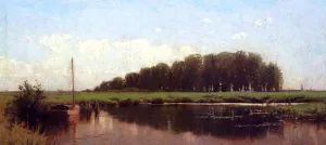 Duck Shootig on the Marshes Oil painting by Alfred Thompson Bricher