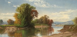 Early Autumn on Esopus Creek by Alfred Thompson Bricher Oil Painting