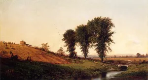 Haying painting by Alfred Thompson Bricher