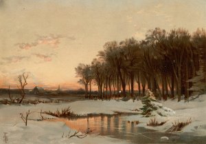 Late Autumn, Saco River by Alfred Thompson Bricher Oil Painting