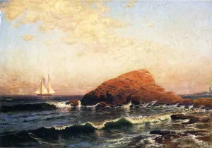 Little Bass Rock, Narragansett, RI by Alfred Thompson Bricher - Oil Painting Reproduction