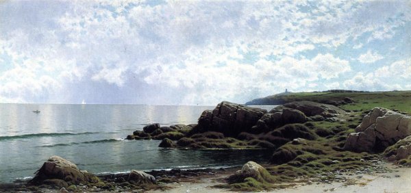 Low Tide at Swallow Tail Cove by Alfred Thompson Bricher - Hand-Painted Oil Painting Reproduction